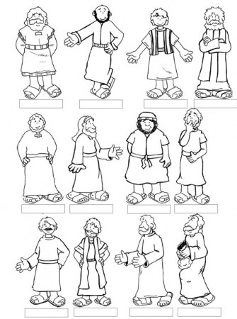 People Cutouts For Kids Coloring Page