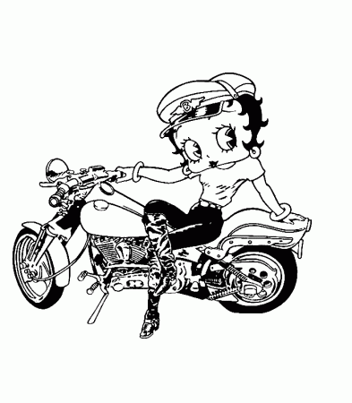 Evergreen Betty Boop coloring pages for Kids