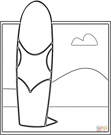 Surfboard coloring page | Free Printable Coloring Pages