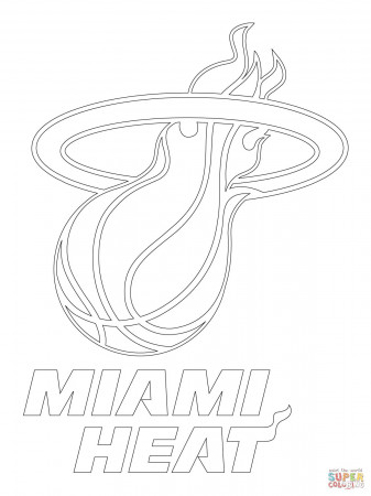 Miami Heat Logo coloring page SuperColoring.com | Miami heat logo ...