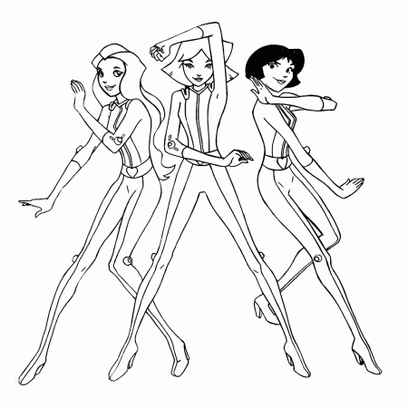 Totally Spies Color Page - Coloring Pages For Kids - Cartoon