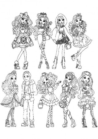 Ever After High All Characters Coloring Pages - Download & Print ...