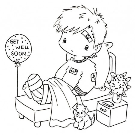 Free Coloring Pages Of Get Well Soon 