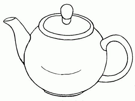 Large Tea Pot Colouring Pages - Cliparts.co | Tea pots, Tea pots ...