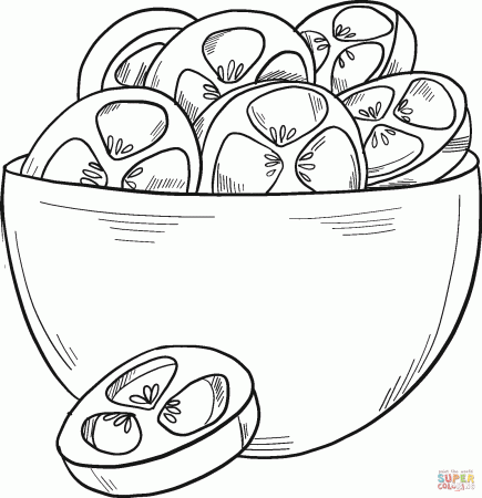 Bowl of Jalapeno coloring page | Free Printable Coloring Pages