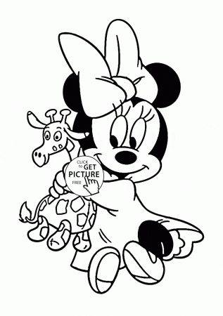 Baby Minnie Mouse coloring page for kids, for girls coloring pages ...