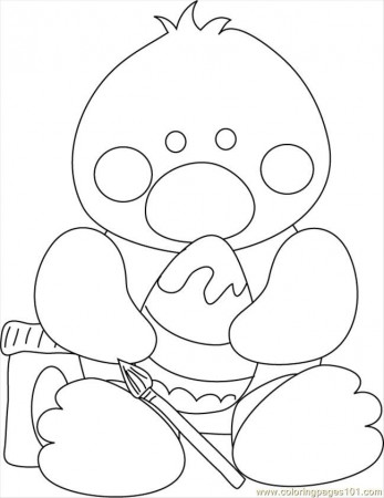 coloring pages of easter chicks