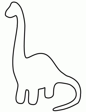 Easy Dinosaur For Toddlers Coloring Page | HM Coloring Pages