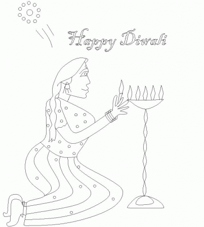 Diwali Coloring Pages (12) - Coloring Kids