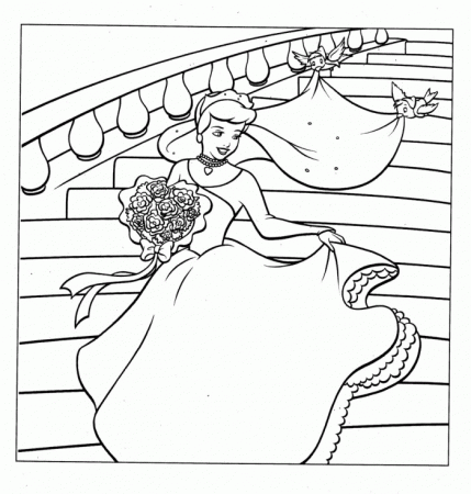 Disney Princess Wedding Coloring Pages | 99coloring.com