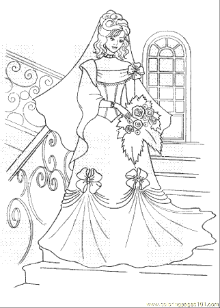 a wedding dress Colouring Pages (page 3)