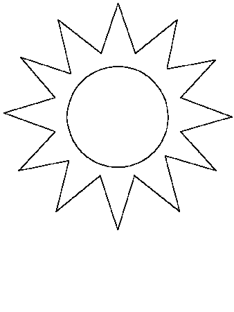 Printable Simple-shapes # Sun Coloring Pages - Coloringpagebook.com
