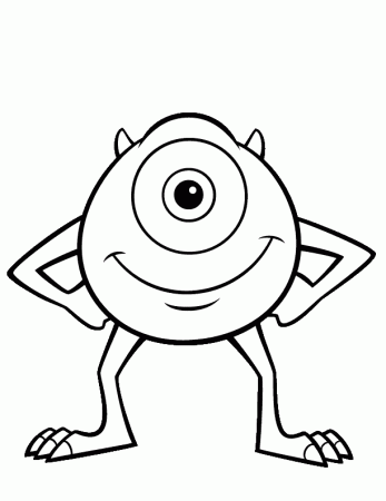 Vector Monster Three Eye - Monster Coloring Pages : Coloring Pages 
