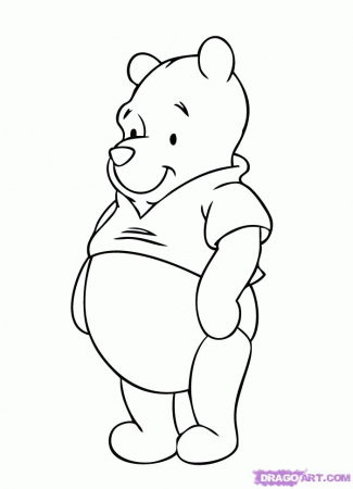 How to Draw Winnie The Pooh, Step by Step, Disney Characters 