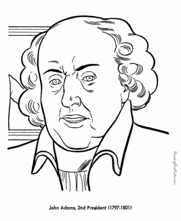 U.S President John Adams coloring pages for Kids : Coloring Kids 