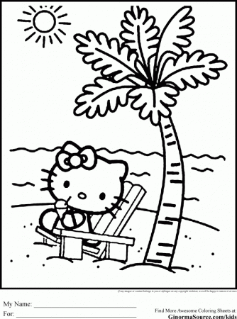 Hello Kitty Coloring Pages Vacation Coloring Pages Pinterest 