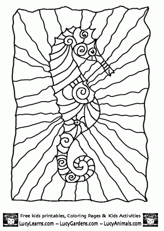 Seahorse Coloring Page,Lucy Learns Free Seahorse Coloring Sheet 