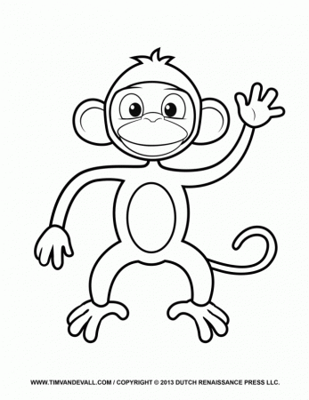 Monkey Face Coloring Page Educations | 99coloring.com