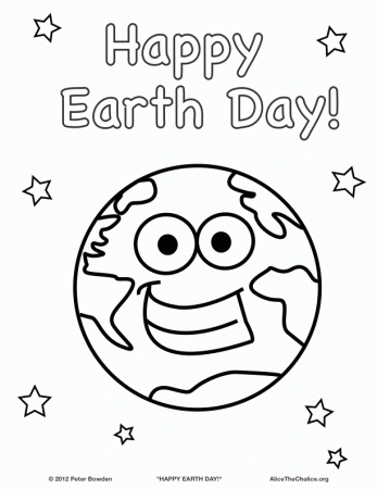 Happy Earth Day!” coloring page – Alice the Chalice