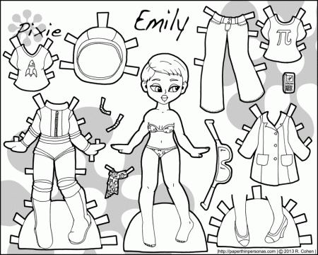 Paper Dolls Coloring Pages Boy Paper Doll Coloring Pages Paper 