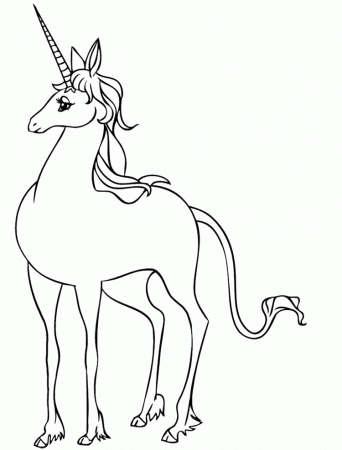 Unicorn Coloring Pages : Unicorn Happy Coloring Page Kids Coloring Art