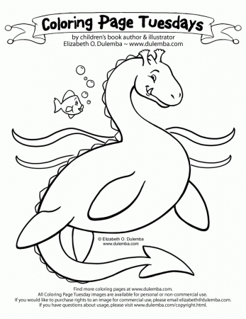 dulemba: Coloring Page Tuesday! - Sea Serpent