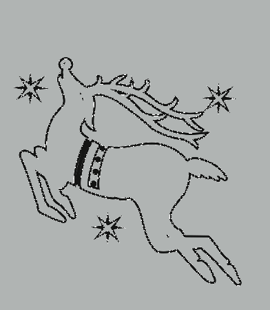Flying Reindeer In Christmas Day Coloring Pages - Christmas 