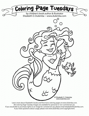 dulemba: Coloring Page Tuesday - Mermaid