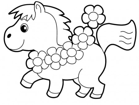 Download Little Horse Preschool Coloring Pages Animals Or Print 