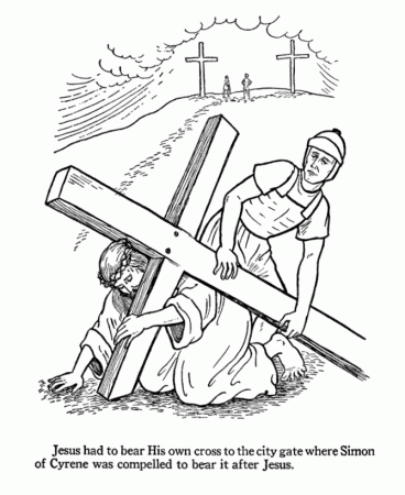 Bible Printables: Easter Coloring Pages 14 - The crucifixion of Jesus