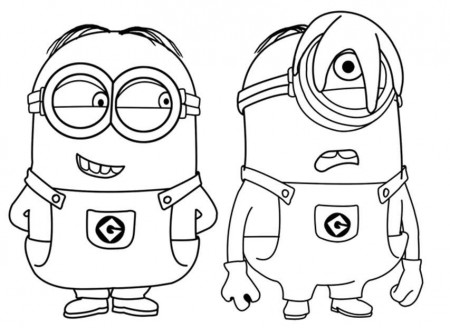 Cartoon Coloring : Coloring Pages Of Minions From Despicable Me 2 