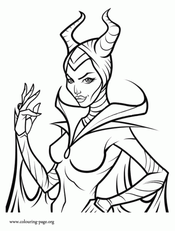 Maleficent - Angelina Jolie as Maleficent coloring page