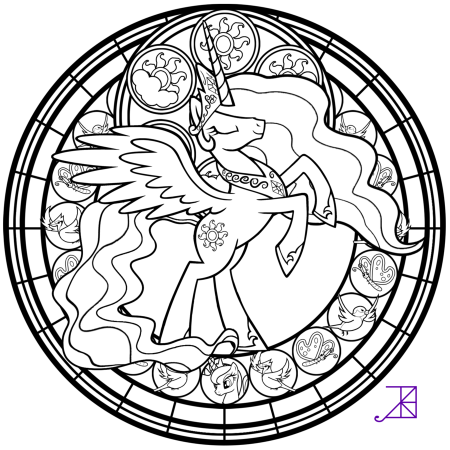 Christmas Stained Glass - Coloring Pages for Kids and for Adults