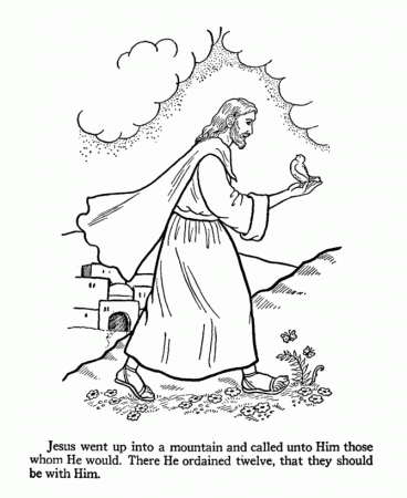 The Apostles Coloring Pages - Jesus calls the 12 apostles ...