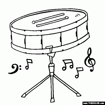 Snare Drum Coloring Page, Color Drums | Coloring pages, Drums for ...