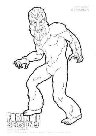 How to draw Bigfoot | Fortnite season 9 - Draw it cute