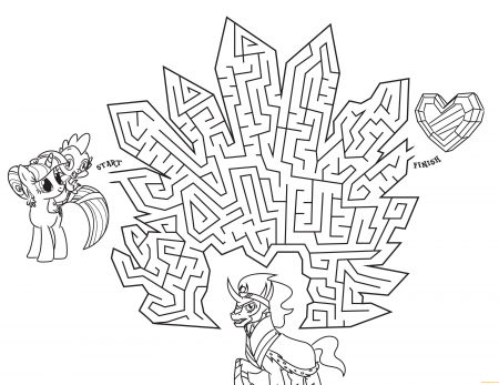 My Little Pony In Crystal Empire Maze Coloring Page - Free ...