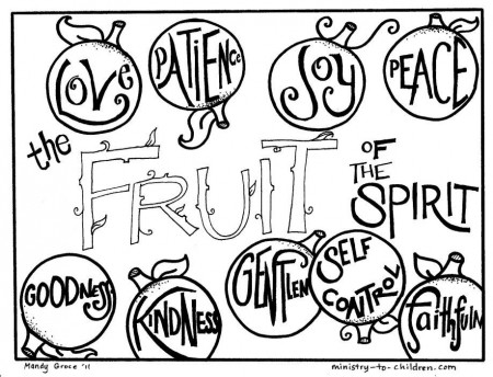 Fruit Of The Spirit Love Coloring Pages Symbols Of Holy Spirit ...