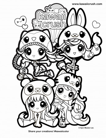 Coloring Pages : Coloring Mamegoma Cute Kawaii Coloringes Photose ...