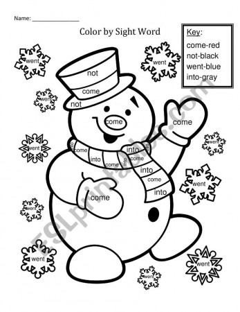 color by sight word-January - ESL worksheet by kmknigh2