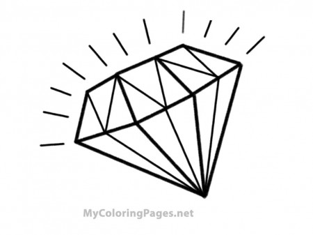 Diamond Printable Coloring Page