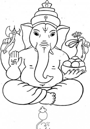 Lord Ganesha Coloring Pages - Learny Kids