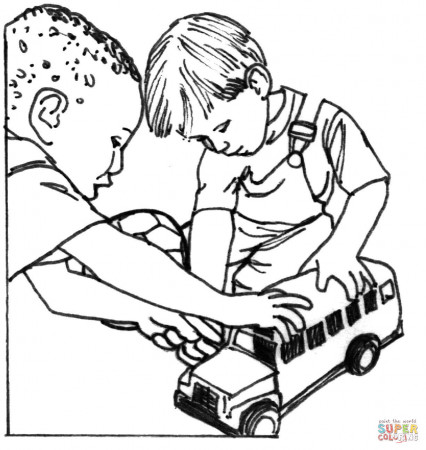 7 Pics of Children Sharing Coloring Pages - Sharing Coloring Pages ...