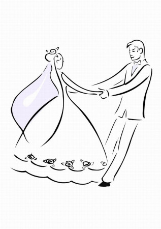 People ~ Printable Wedding Coloring Pages ~ Coloring Tone