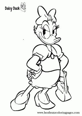 Coloring Pages Daisy Duck - Coloring Page