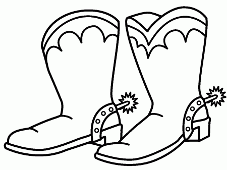 Amazing of Cowboyboots Has Cowboy Boots Coloring Pages #2930