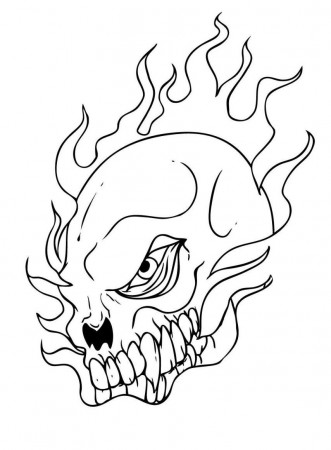 Halloween Skull Coloring Pages Skull Color Pages Skull And ...