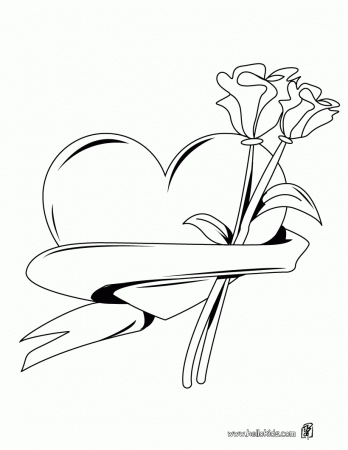Pictures Of Hearts With Wings To Color | Coloring Online