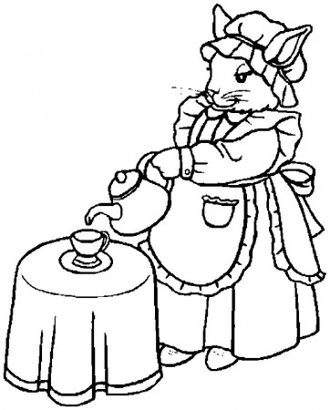 Tea Party Coloring Pages – Birthday Printable