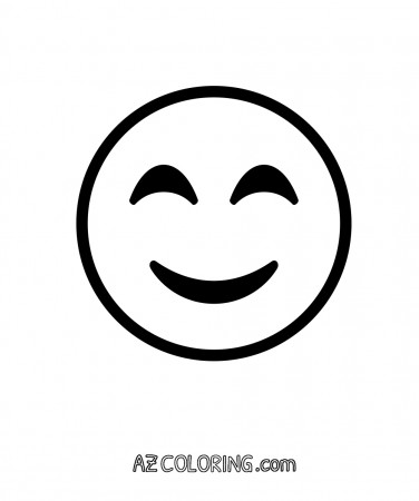Smiling Face With Smiling Eyes Emoji Coloring Page